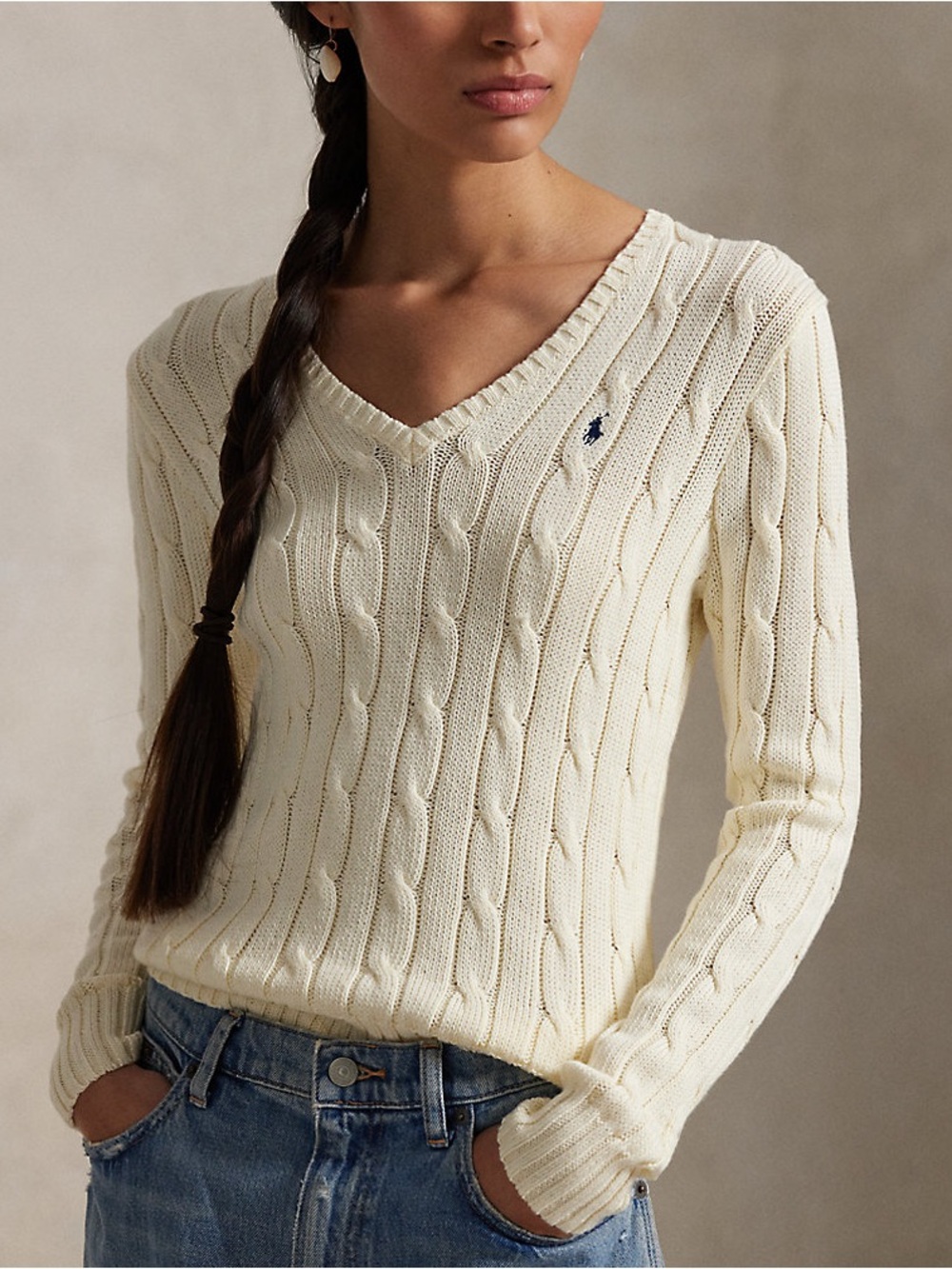 Polo Ralph Lauren V-Neck Long Sleeved Sweater Size L